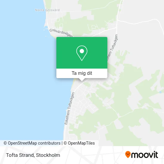 Tofta Strand karta