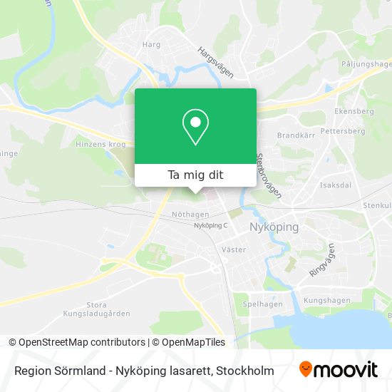 Region Sörmland - Nyköping lasarett karta