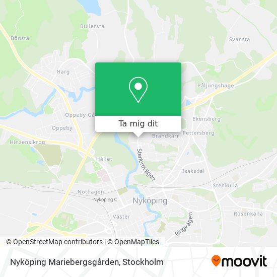 Nyköping Mariebergsgården karta