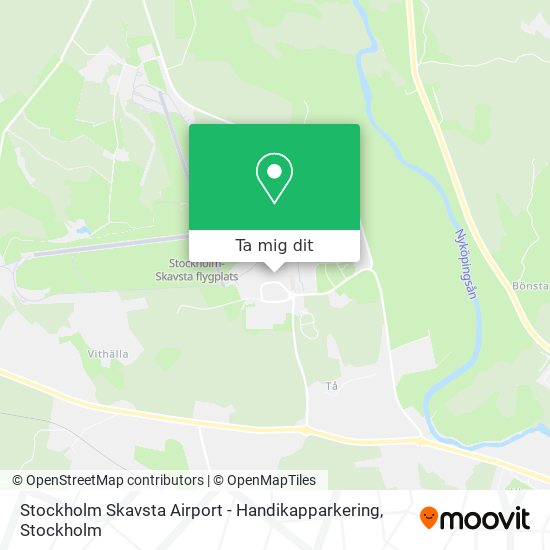 Stockholm Skavsta Airport - Handikapparkering karta