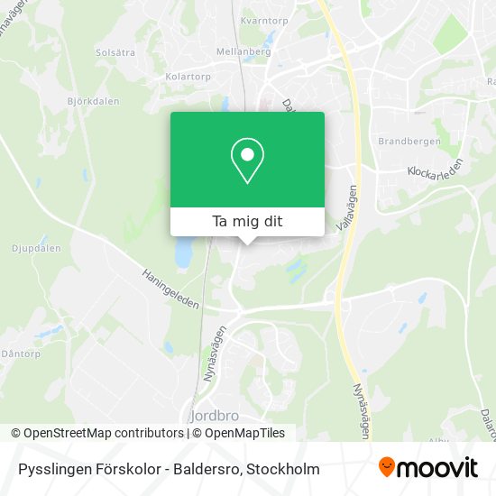 Pysslingen Förskolor - Baldersro karta