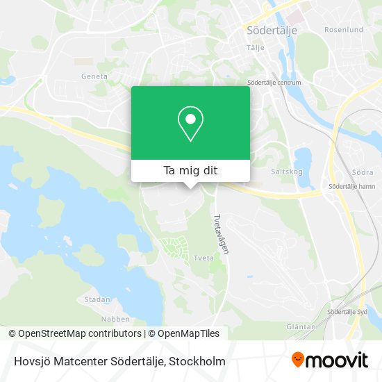 Hovsjö Matcenter Södertälje karta