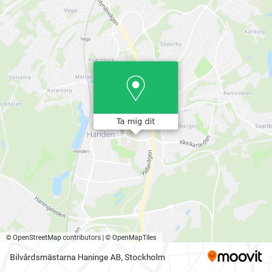 Bilvårdsmästarna Haninge AB karta