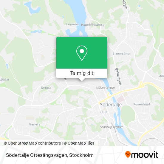 Södertälje Ottesångsvägen karta