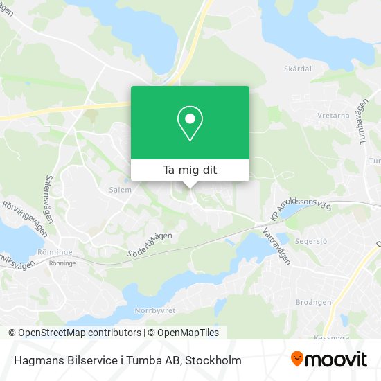 Hagmans Bilservice i Tumba AB karta