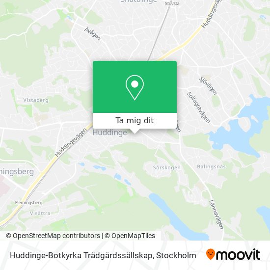 Huddinge-Botkyrka Trädgårdssällskap karta