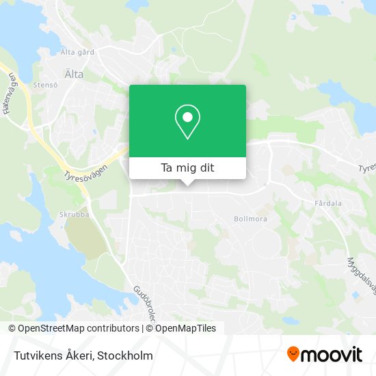 Tutvikens Åkeri karta