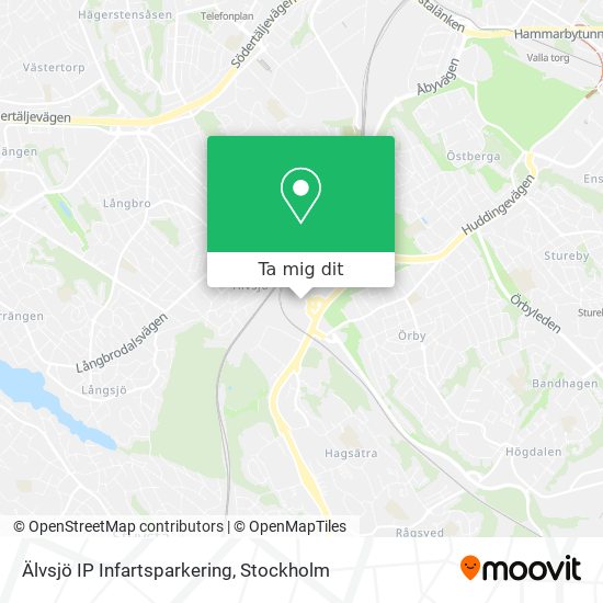 Älvsjö IP Infartsparkering karta