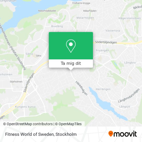 Fitness World of Sweden karta