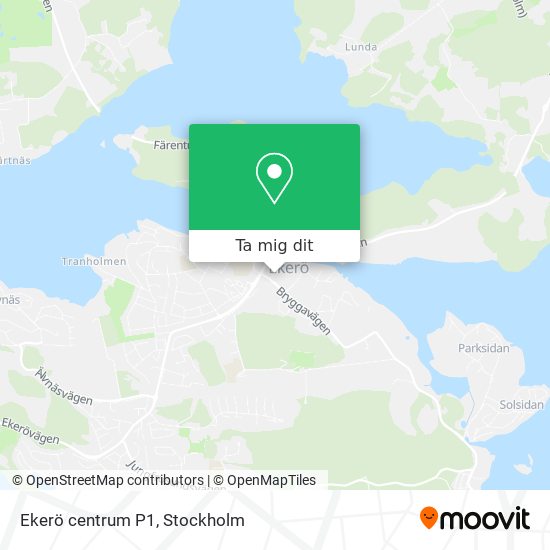 Ekerö centrum P1 karta