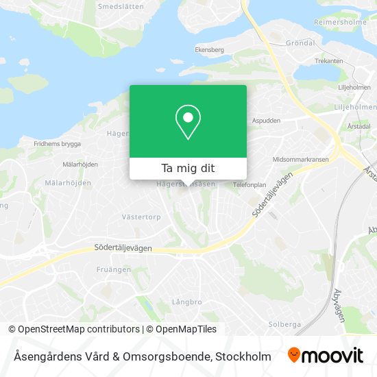 Åsengårdens Vård & Omsorgsboende karta