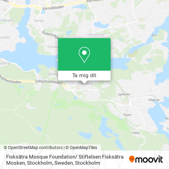 Fisksätra Mosque Foundation/ Stiftelsen Fisksätra Mosken, Stockholm, Sweden karta