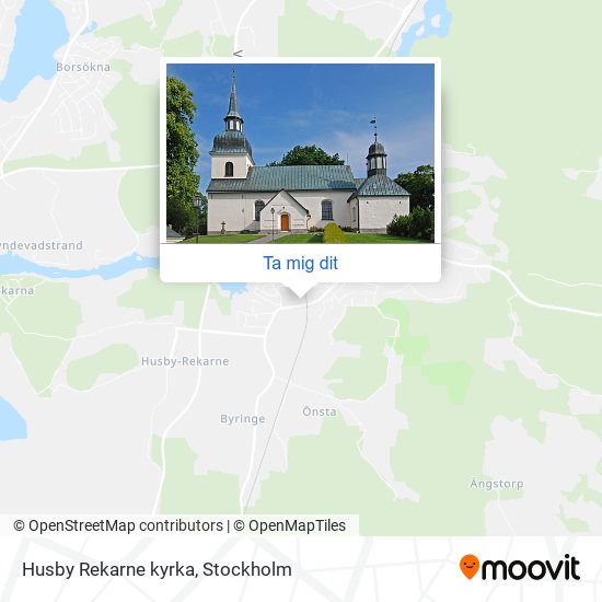 Husby Rekarne kyrka karta