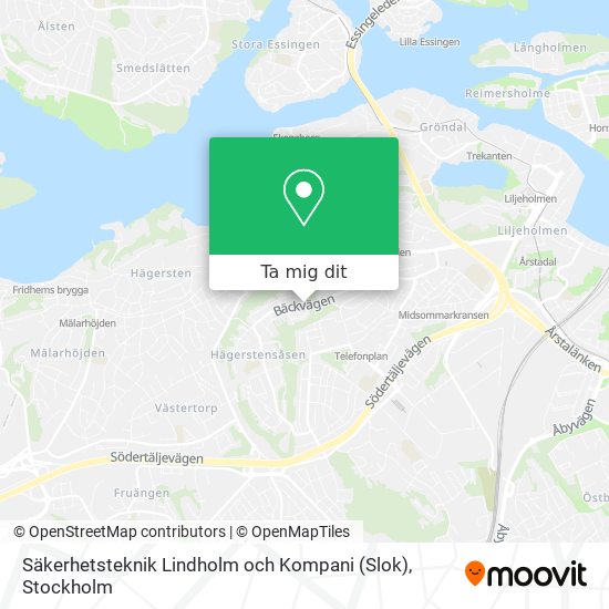 Säkerhetsteknik Lindholm och Kompani (Slok) karta