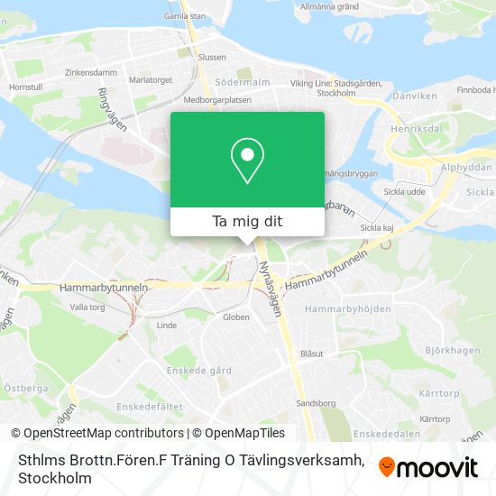Sthlms Brottn.Fören.F Träning O Tävlingsverksamh karta