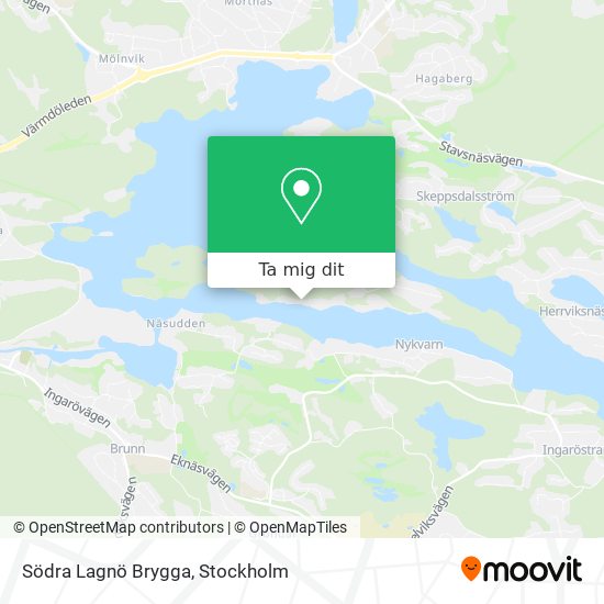 Södra Lagnö Brygga karta