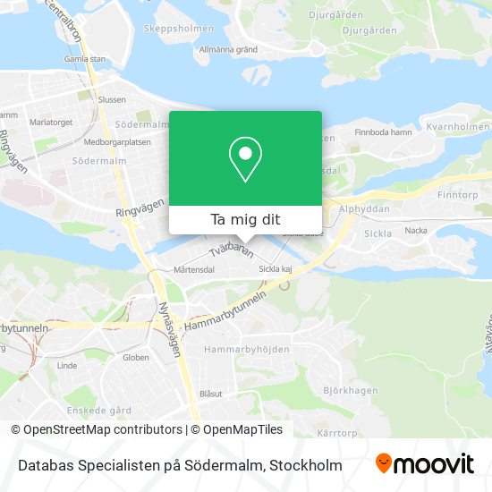 Databas Specialisten på Södermalm karta