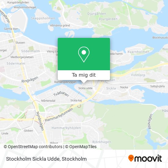 Stockholm Sickla Udde karta