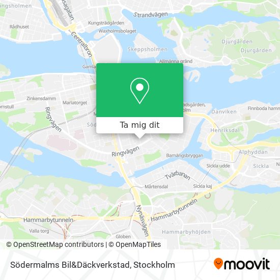 Södermalms Bil&Däckverkstad karta