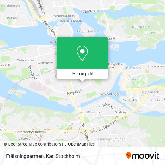 Frälsningsarmén, Kår karta