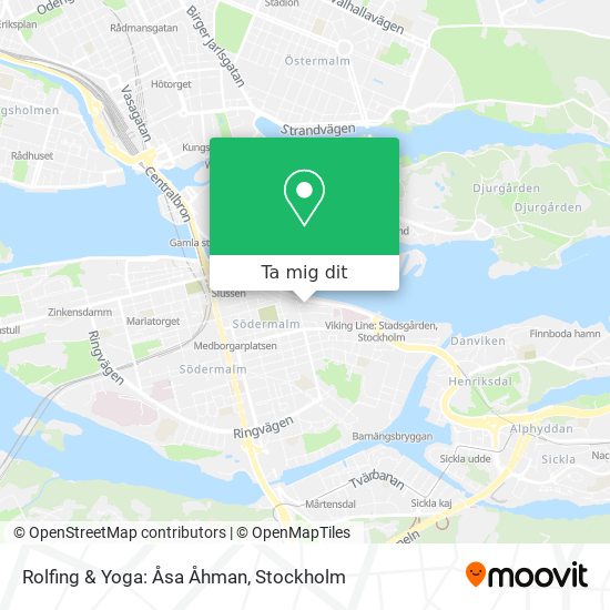 Rolfing & Yoga: Åsa Åhman karta