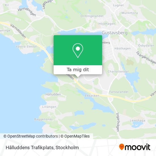 Hålluddens Trafikplats karta