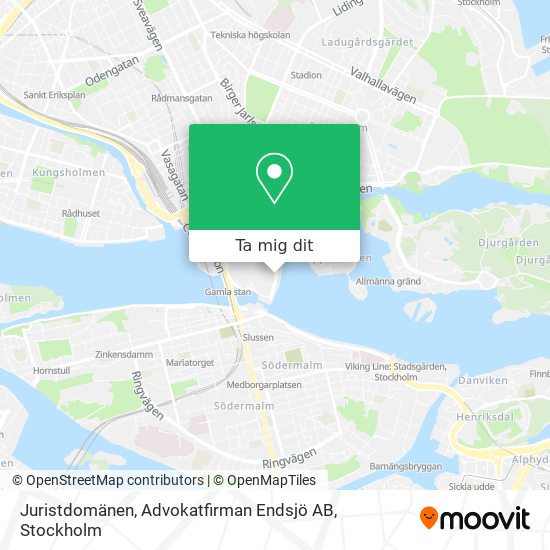Juristdomänen, Advokatfirman Endsjö AB karta