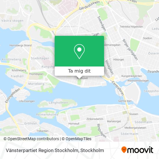 Vänsterpartiet Region Stockholm karta