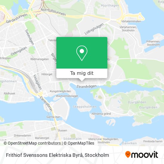 Frithiof Svenssons Elektriska Byrå karta