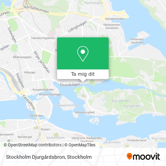 Stockholm Djurgårdsbron karta