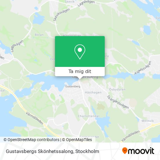 Gustavsbergs Skönhetssalong karta