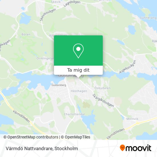 Värmdö Nattvandrare karta