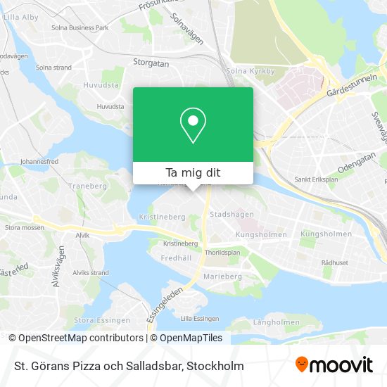 St. Görans Pizza och Salladsbar karta