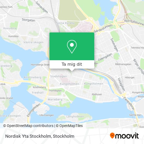 Nordisk Yta Stockholm karta