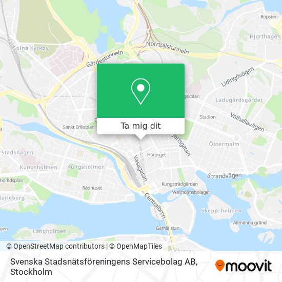 Svenska Stadsnätsföreningens Servicebolag AB karta