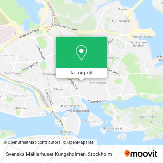 Svenska Mäklarhuset Kungsholmen karta