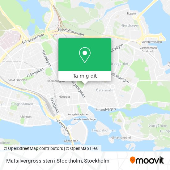 Matsilvergrossisten i Stockholm karta