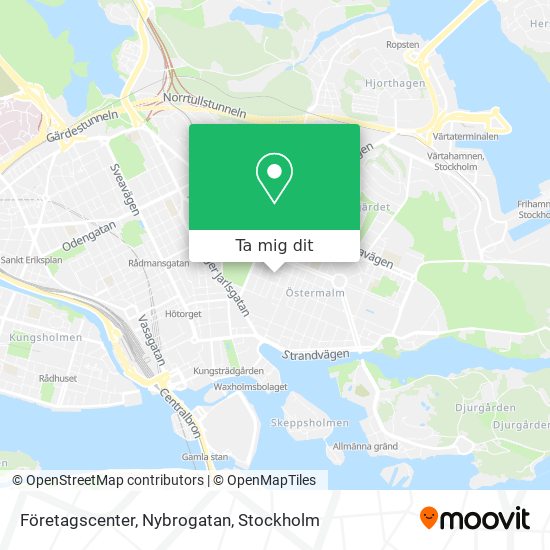 Företagscenter, Nybrogatan karta