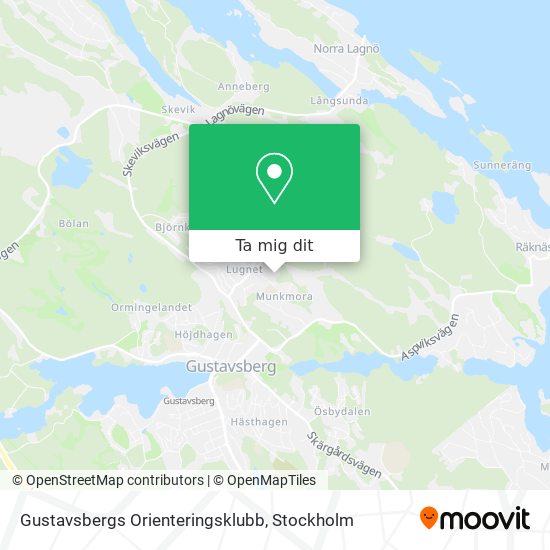 Gustavsbergs Orienteringsklubb karta