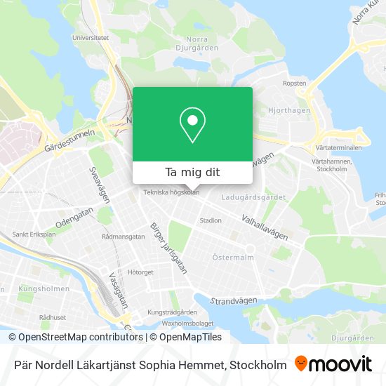 Pär Nordell Läkartjänst Sophia Hemmet karta