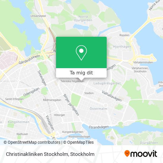 Christinakliniken Stockholm karta