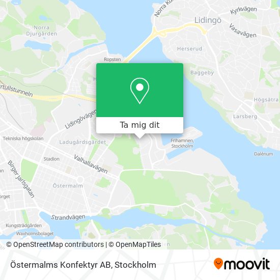 Östermalms Konfektyr AB karta