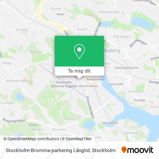Stockholm-Bromma-parkering Långtid karta