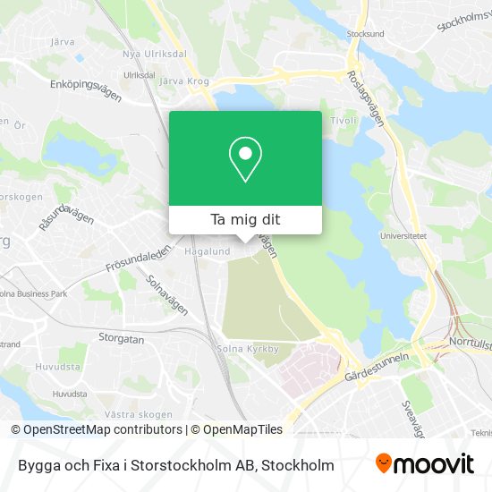 Bygga och Fixa i Storstockholm AB karta