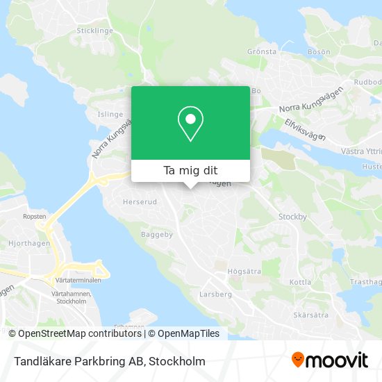 Tandläkare Parkbring AB karta