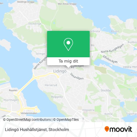 Lidingö Hushållstjänst karta