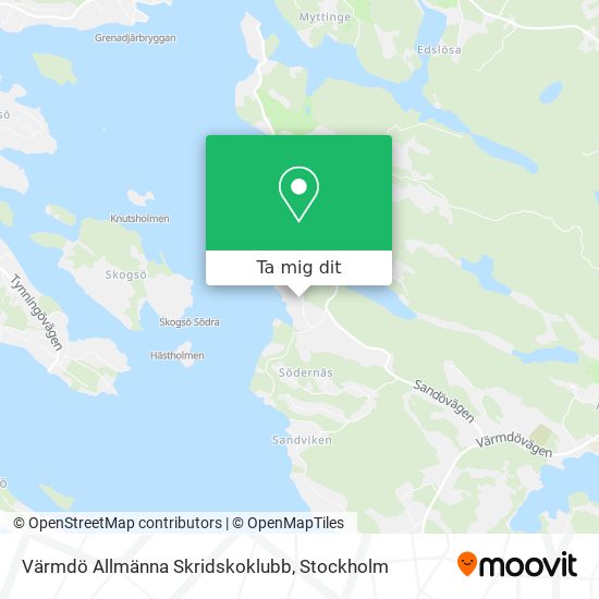 Värmdö Allmänna Skridskoklubb karta