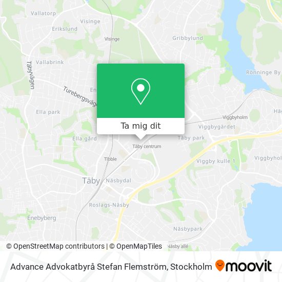 Advance Advokatbyrå Stefan Flemström karta
