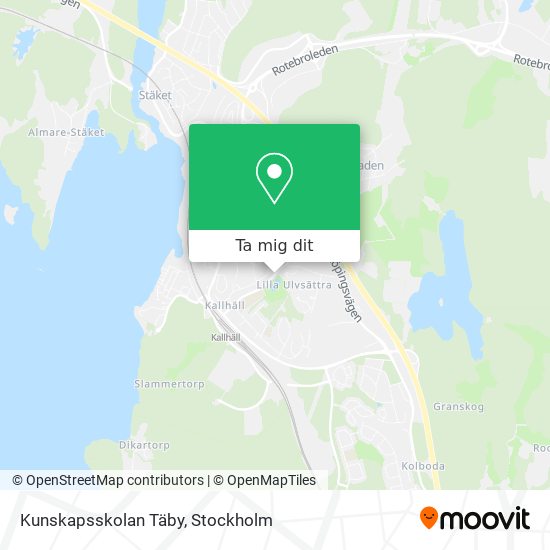 Kunskapsskolan Täby karta