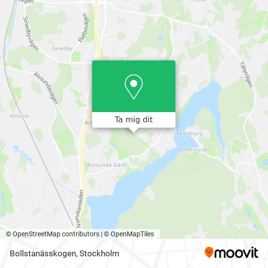 Bollstanässkogen karta